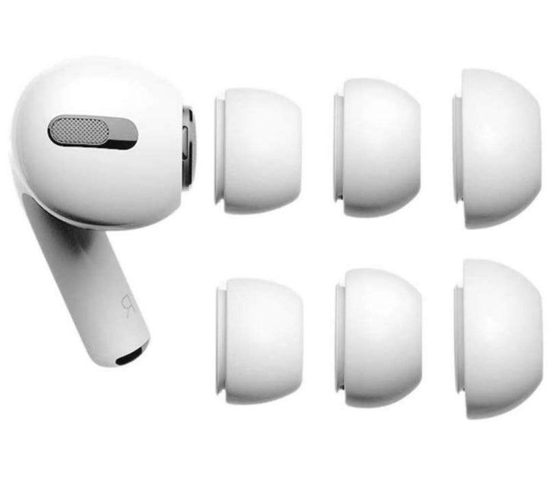 BLLQ Fit in Case AirPods Pro Eartips Covers Earuds Cover Silicone Compatible with AirPods Pro AirPods3, S/M/L 3 Pairs White ap - Image 1